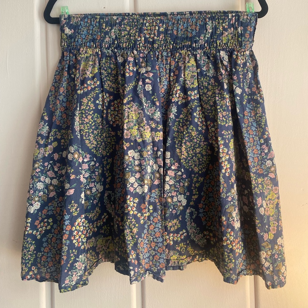 H&M Multicolor Floral A-Line Skirt